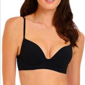 NWT RACHEL Rachel Roy Black Corset Bikini Top